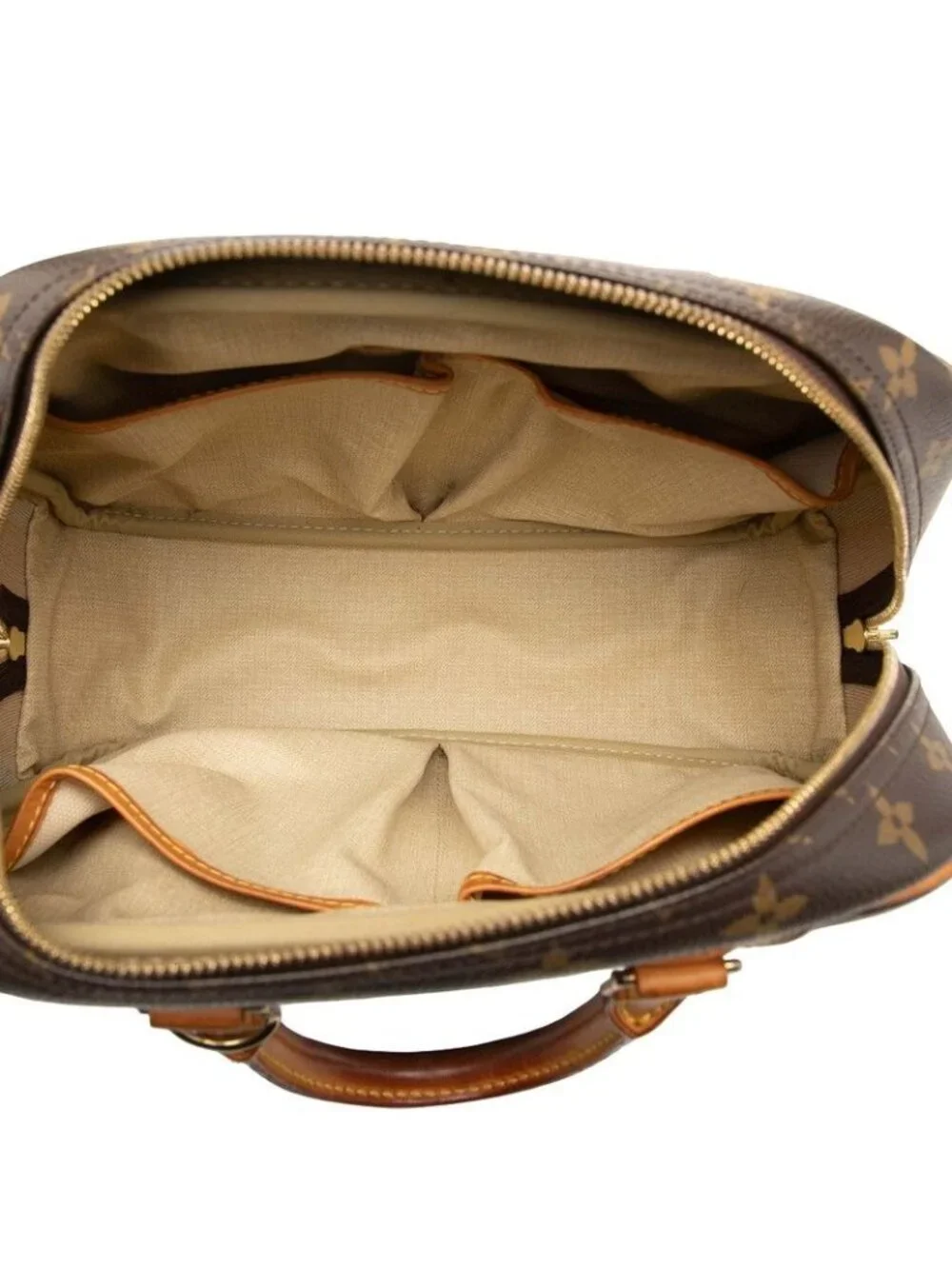 Louis Vuitton Monogram Tourville Handbag Brown Leather